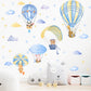 Colorful Hot Air Balloon Cute Animal Wall Stickers