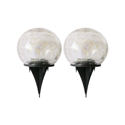 2Pcs 10/12/15CM Solar Lights Outdoor LED Crackle Ground Night Light