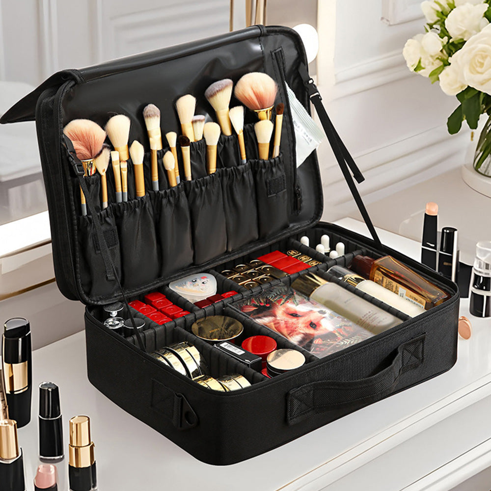 Cosmetic Bag Three-layer Large Capacity Makeup Bag Makeup Case