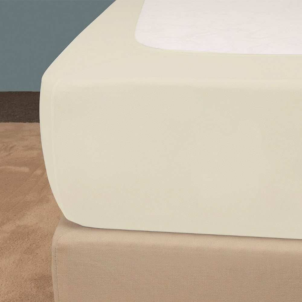 Elastic Box Spring Cover Stretchy Wrap Around 4 Sides Bed Skirt for Hotel Home