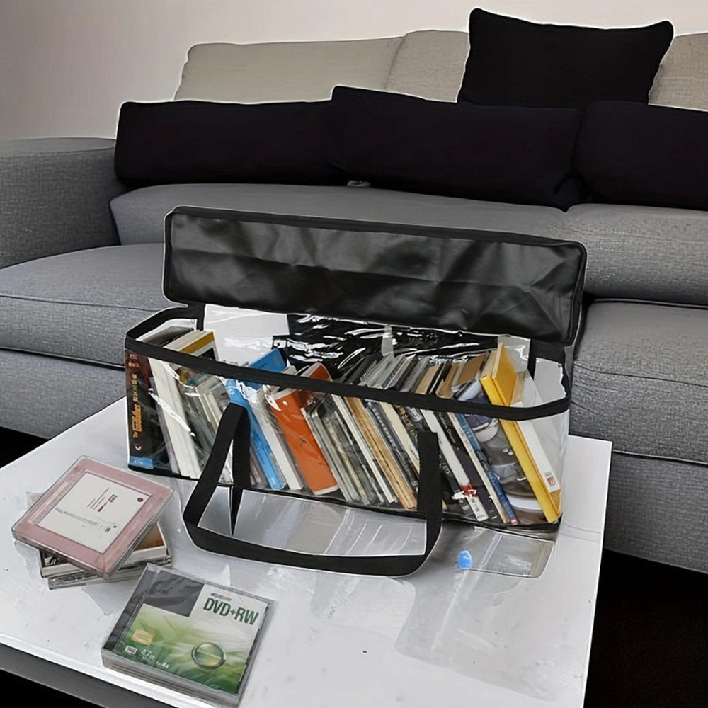 2Pcs DVD Carrying Case Holder Black Portable Storage Bag for 35-40 Discs