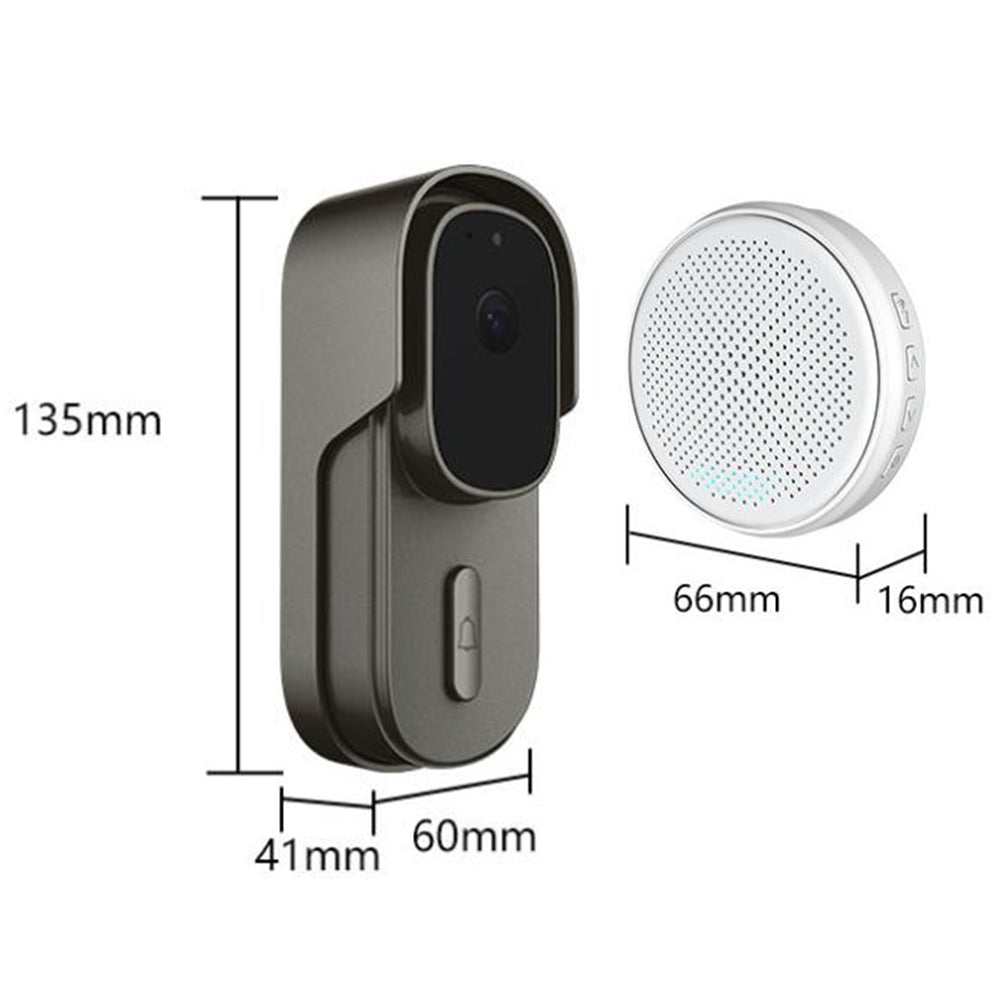 2Pcs Wireless Smart WiFi Video Camera Doorbell