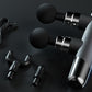Dual Heads Massage Gun 6-Speed Deep Tissue Muscle Relax Massager with Extra 3 Pairs Replacement Heads