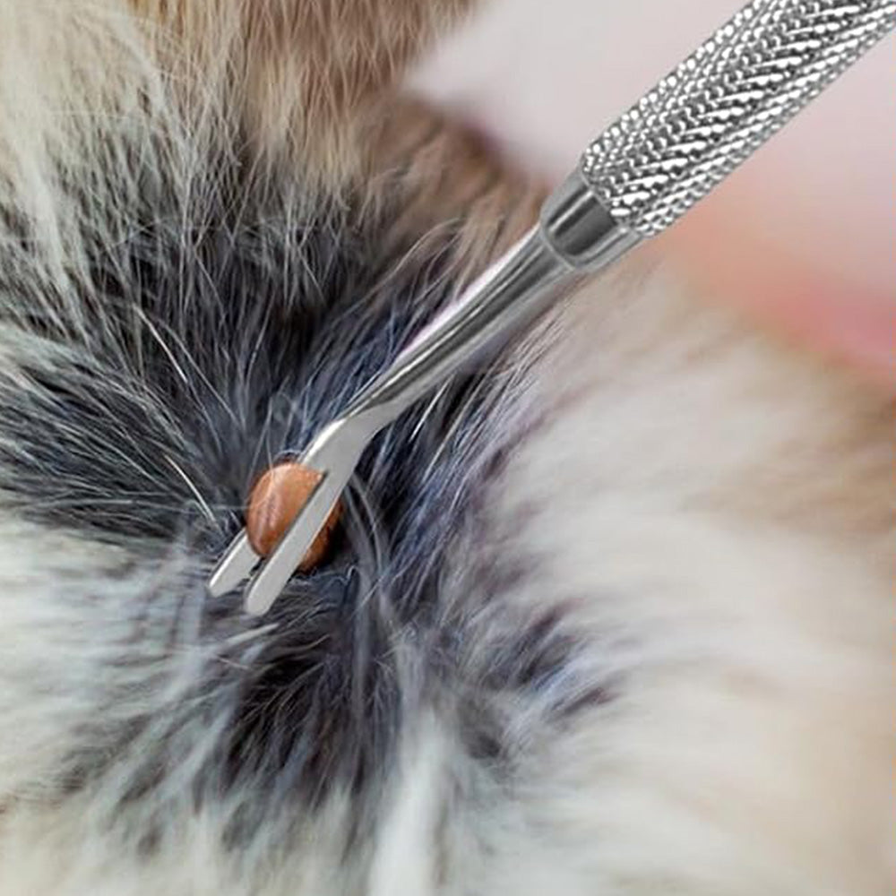 12-in-1 Pet Tick Removal Kit Stainless Steel Tick Remover Tools for Dogs and Cats