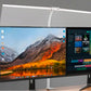 LED Clip Desk Lamp with Double Tube Gooseneck and Stepless Dimming