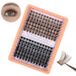 Dark Brown Natural Cluster Lashes DIY Fluffy Individual Reusable for Light Hair