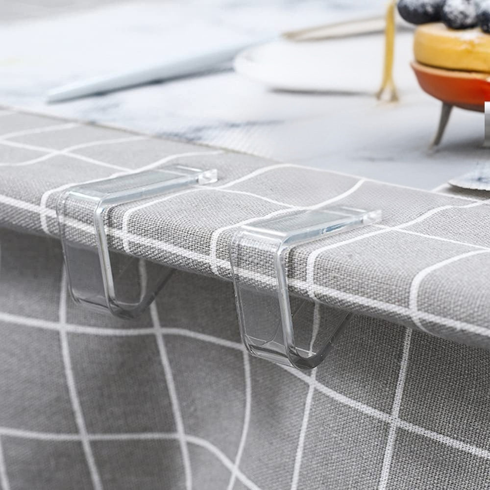 24 Pack Clear Plastic Tablecloth Clips for Indoor Outdoor Tables