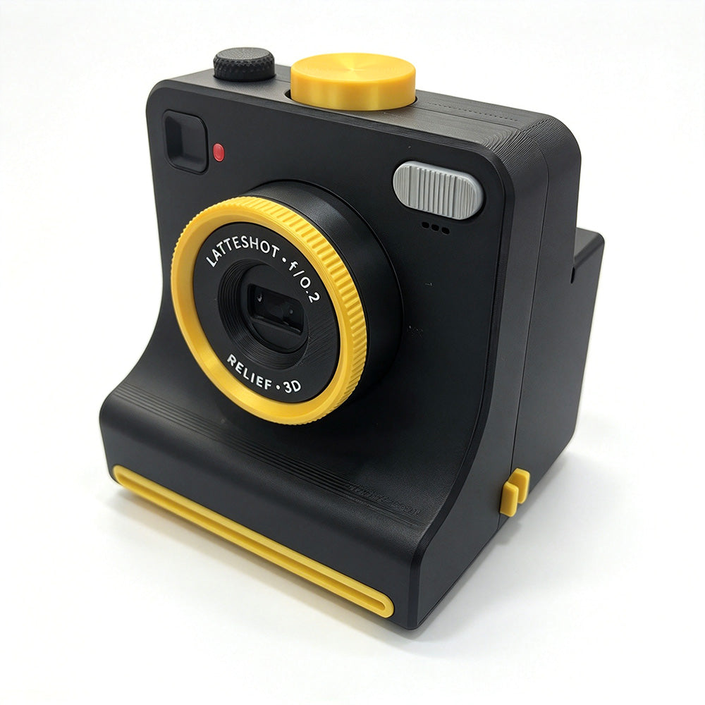 Retro Camera-Shaped Coffee Latte Art Stencil Tool for Home Cafe Barista Gift-Style 1