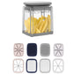 Vegetable Chopper with 4 Interchangeable Blades Press-Type Food Cutter with Container for Dicing