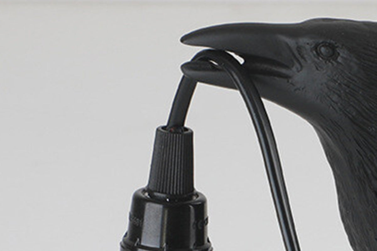 USB Crow Lamp Gothic Lamp Halloween Decor for Bedside Bedroom