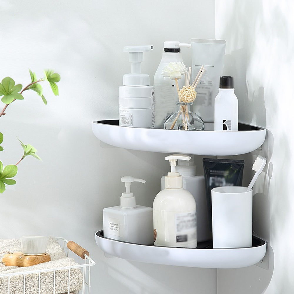 Bathroom Caddy Corner Organizer with Wall Adhesive Strip
