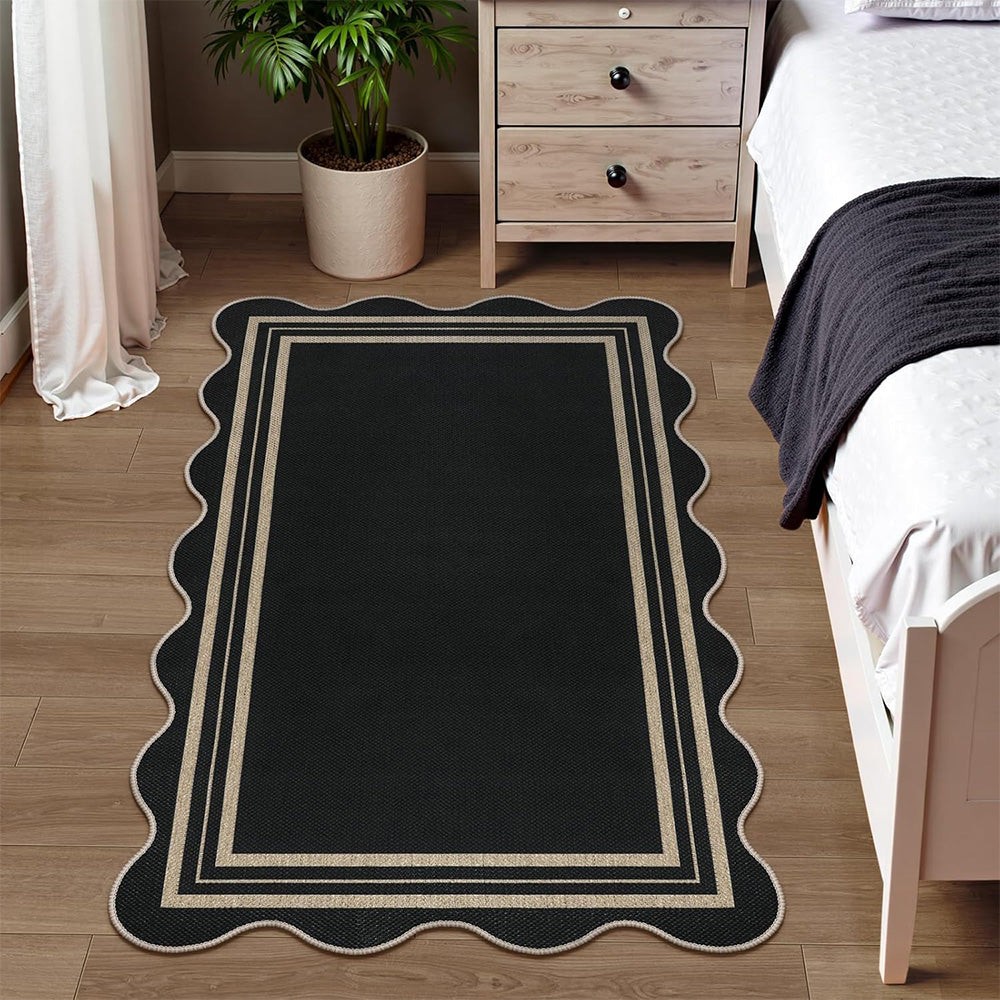 Vintage Low Pile Rug Washable Mat for Living Room Bedroom-Style 2