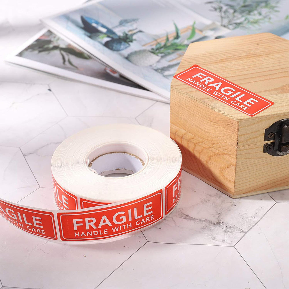 1000 PCS Self Adhesive Fragile Handle with Care Label Stickers for Shipping or Moving