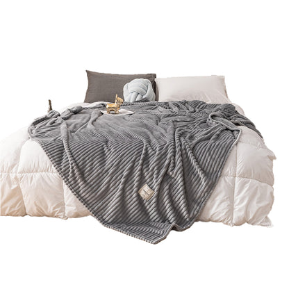 Solid Soft Flannel Plush Throw Sofa Bedding Blanket