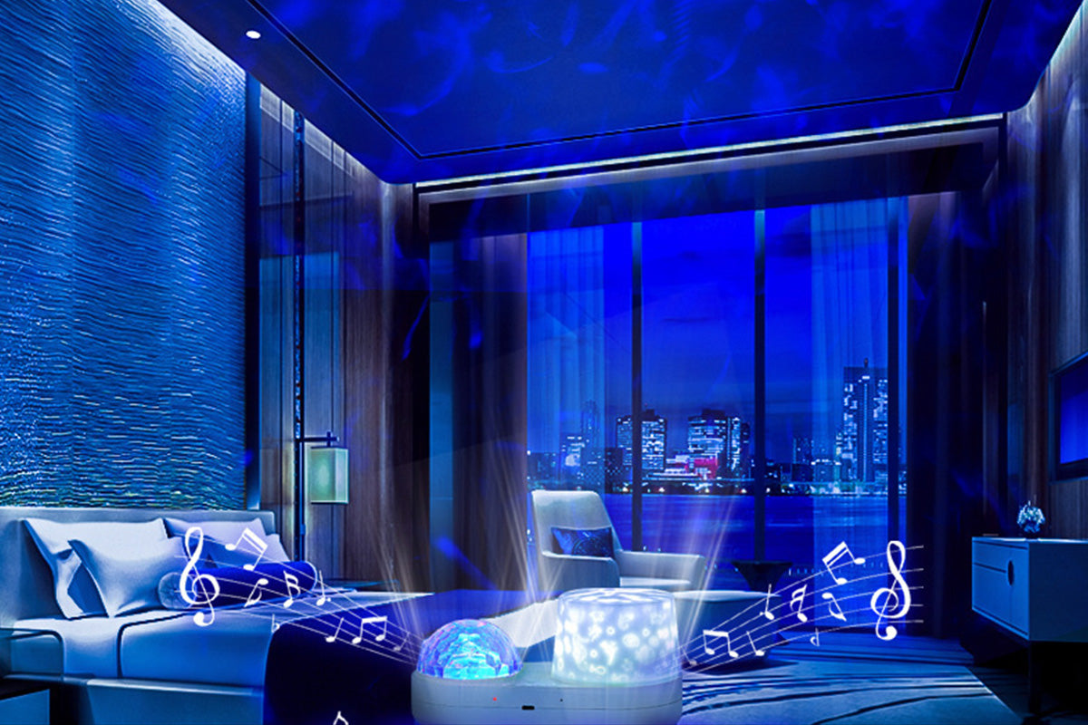 Ocean Star Projector Night Light Rotating Galaxy Bedroom Lamp