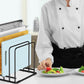 5 Slot Kitchen Organizer Rack Dish and Cutting Board Holder for Cabinet Countertop Pantry