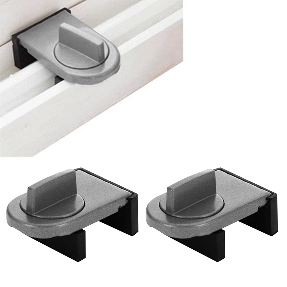 2Pcs Sliding Window Security Locks Adjustable Window Insurance Lock