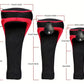 3Pcs Set Golf Club Head Cover for Woods and Driver with Interchangeable Tags 3 4 5 7 X