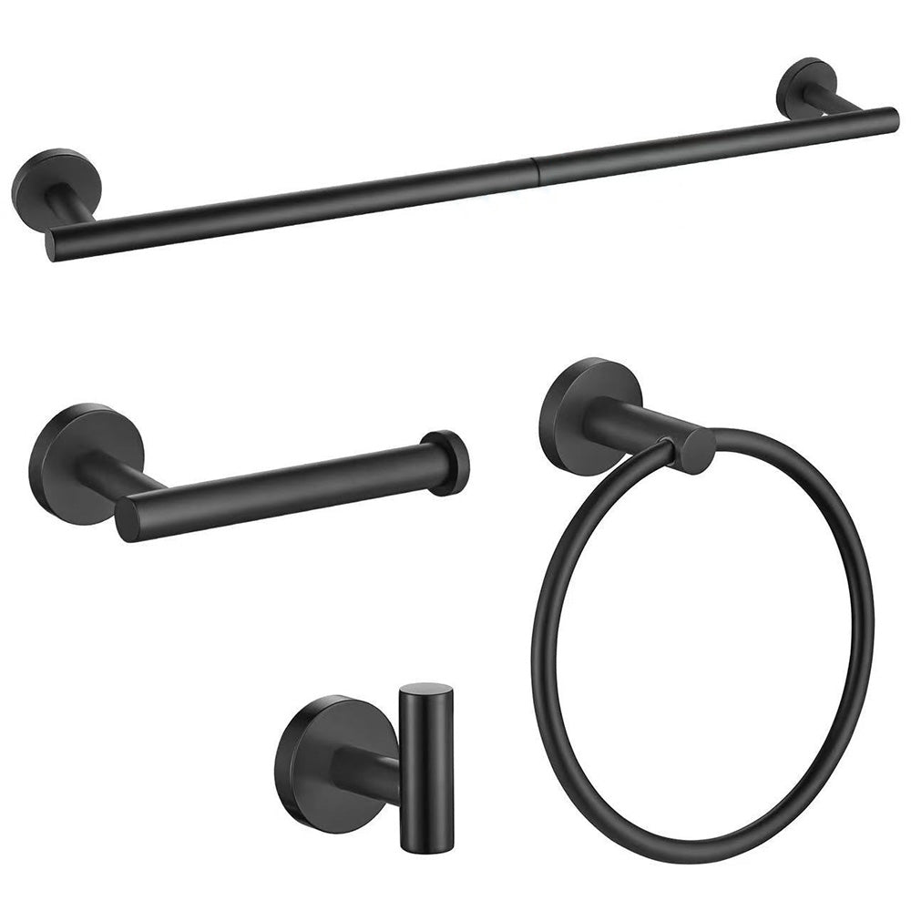 4 Pcs Bathroom Hardware Set Stainless Steel Wall Mounted Accessories