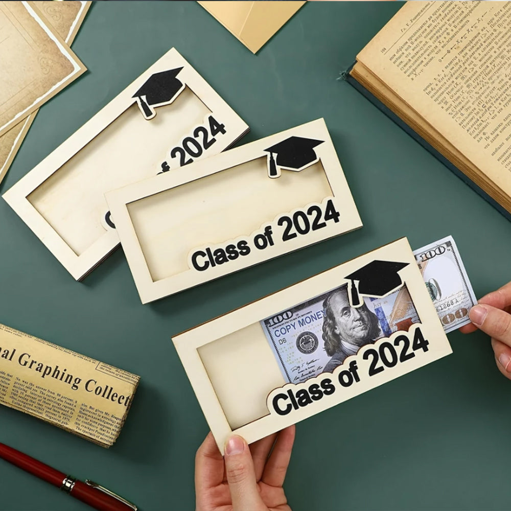 2024 Graduation Money Holder Wooden Cash Holder