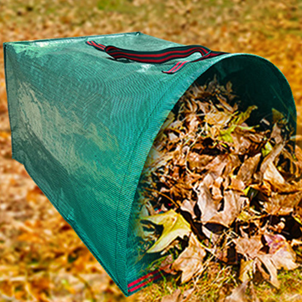 2-Pack 270L Garden Waste Bags - Semi-Circular Outdoor Leaf Collector with Handles