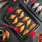 3Pcs Nonstick Kitchen Oven Baking Pans Set Premium Carbon Steel Bakeware for Oven Baking