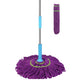 2Pcs Detachable Pole Fibre Self Wringing Mop with a Replacement Head
