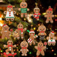 12Pcs Gingerbread Man Christmas Tree Hanging Pendants