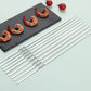 20 Pack 304 Stainless Steel BBQ Skewers Flat or Round Easy Clean
