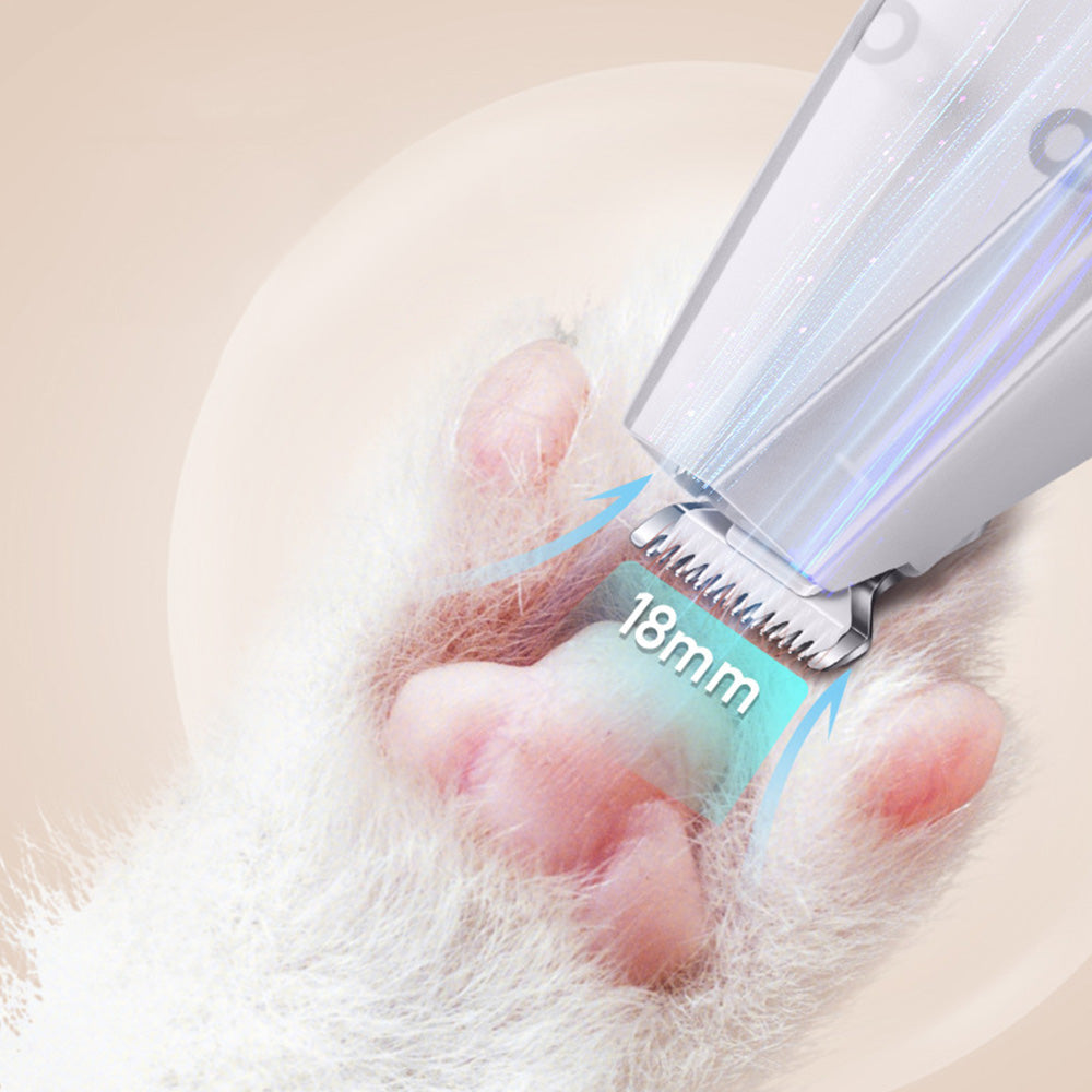 Suction Vacuum Pet Paw Trimmer Cordless Hair Shaver Vacuum Clipper for Dog Cat