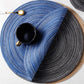 Round Braided Placemats Set of 4 Washable Place Mats for Dining Tables