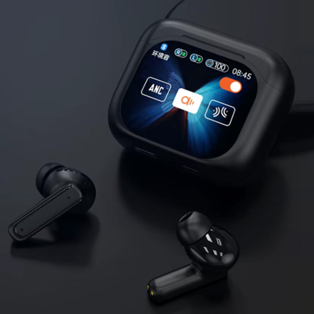 Bluetooth 5.3 Wireless Earbuds With Multifunctional Touch Screen LCD Screen Headphone