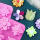 3 Pack Flower Soap Mold Silicone Baking Molds for Soap Chocolate Cake