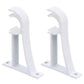 2 Pack Thickened Aluminum Alloy Curtain Rod Brackets for 28 to 32mm Rods