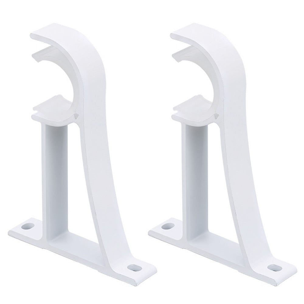 2 Pack Thickened Aluminum Alloy Curtain Rod Brackets for 28 to 32mm Rods