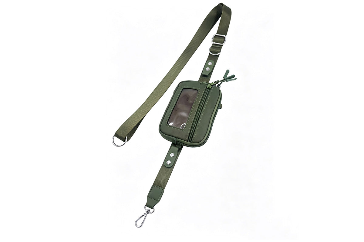 2-in-1 Phone Crossbody Strap Clear Window Card Wallet Pouch Travel Adjustable Shoulder Strap Bag