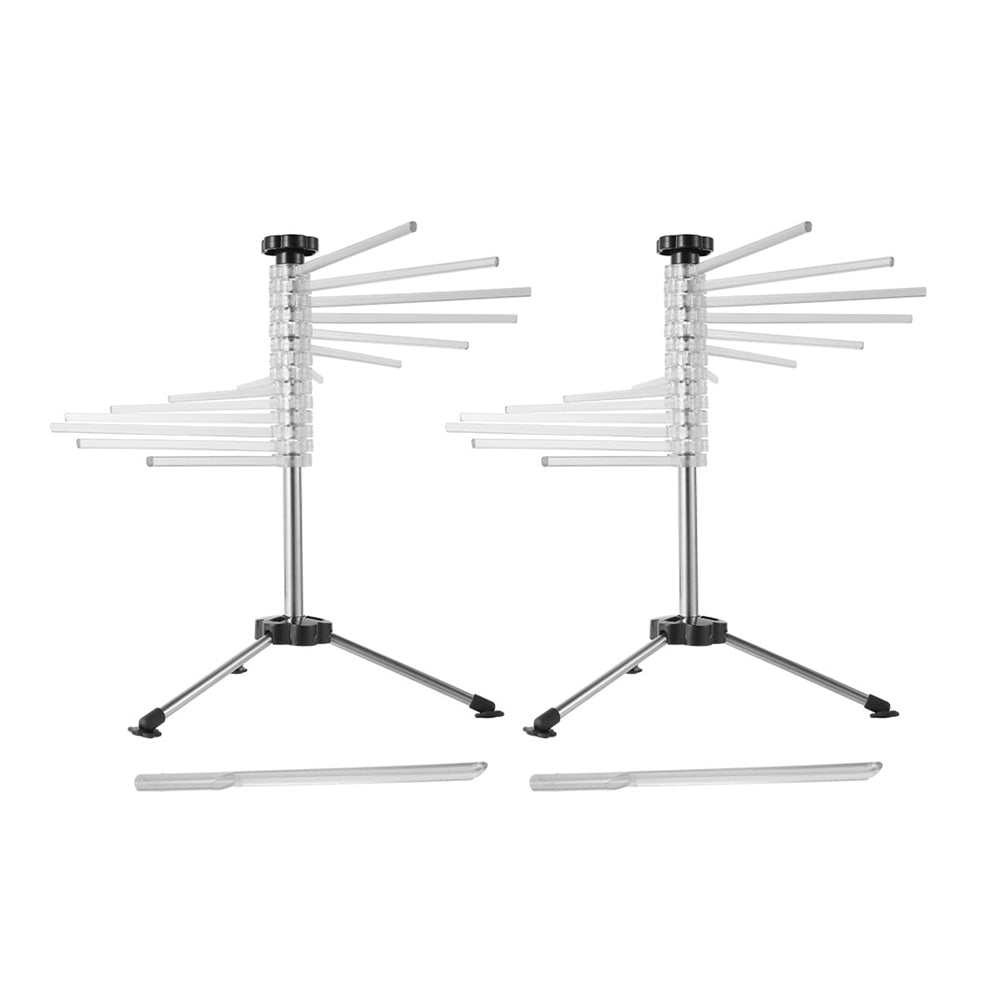 2Pcs Manual Rotating Collapsible Noodle Drying Rack