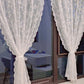 Vintage Lace Sheer Curtains Flowers And Branch Voile Curtains For Living Room Garden