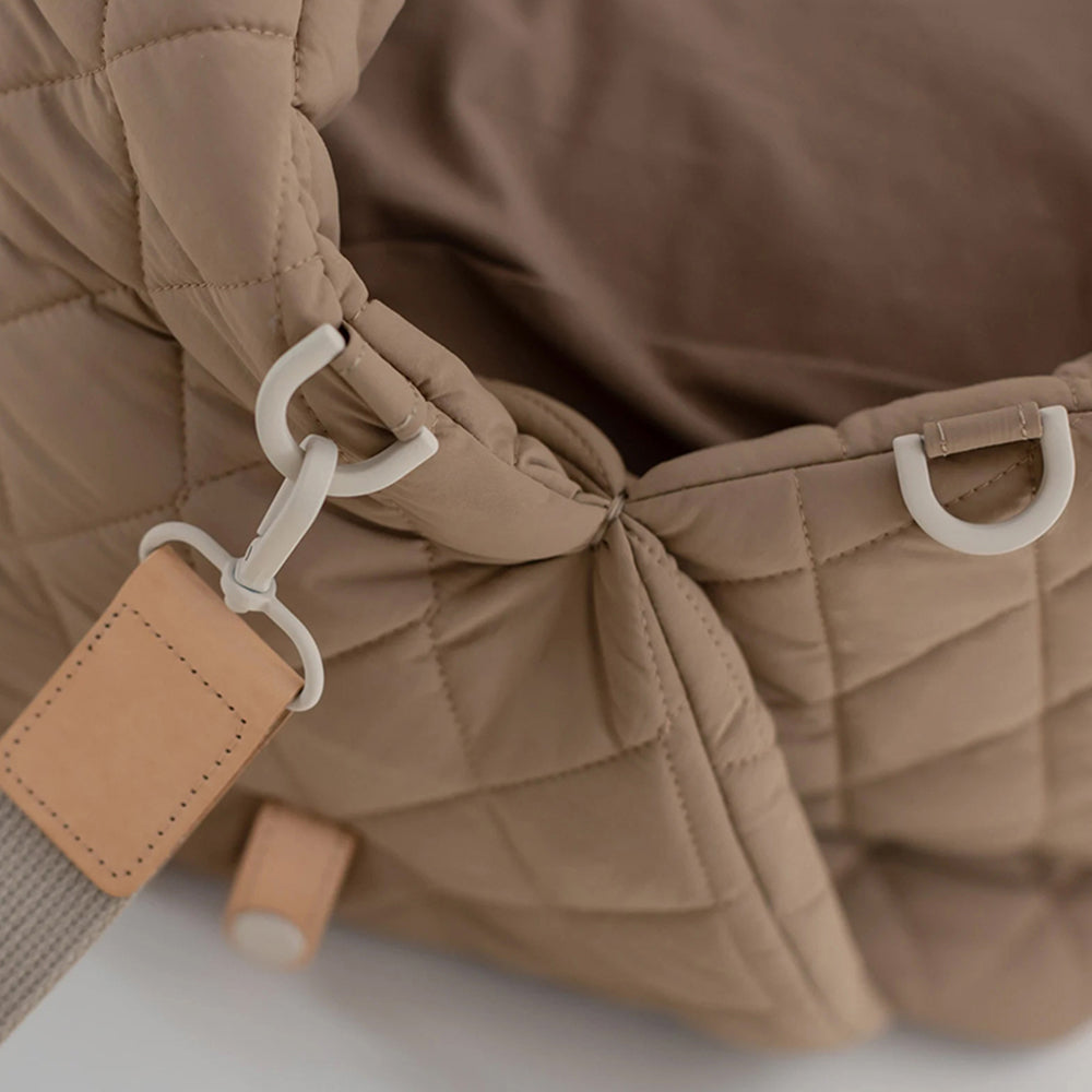Soft Fluffy Car Seat Booster for Pet Travel Carrier Bed with Long Strap