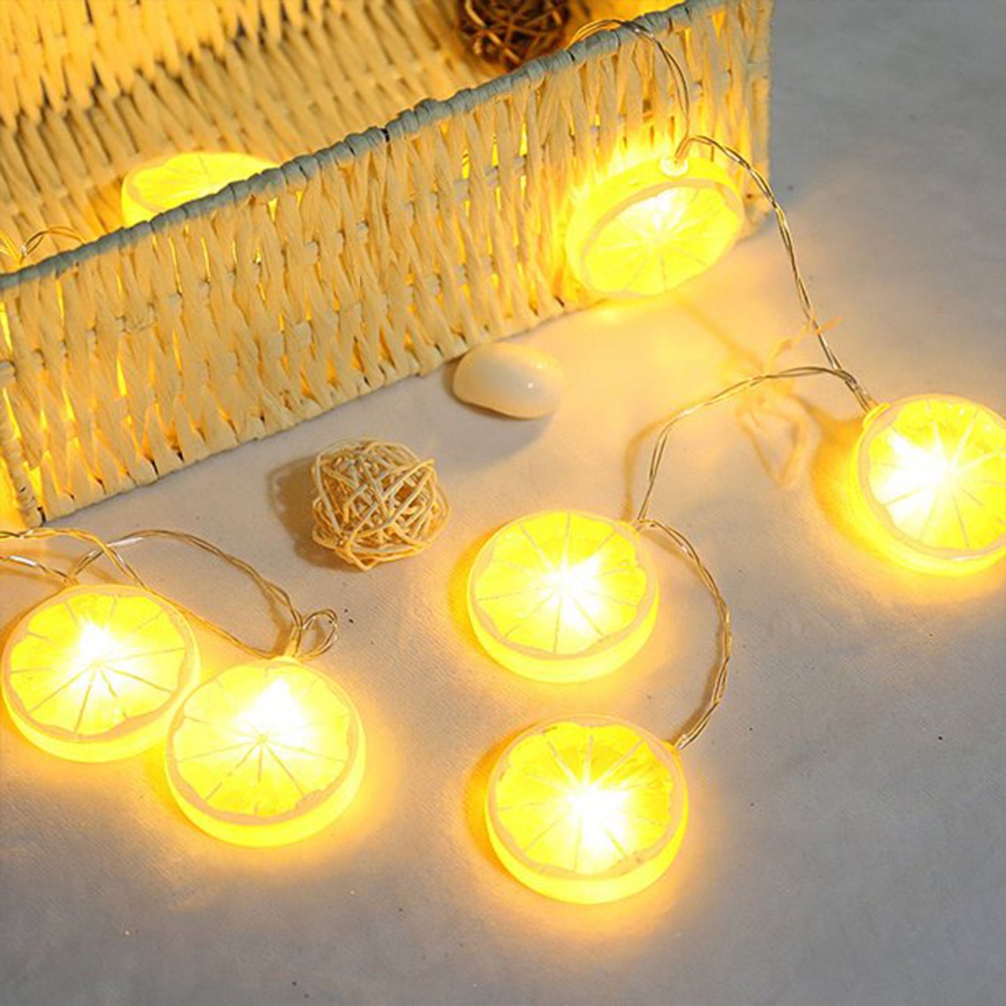 20LEDs Sloar String Light Lemon Decor Fairy String Lights