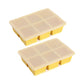 2Pcs 6-Grid Silicone Ice Cube Tray Large Square Ice Cube Mold