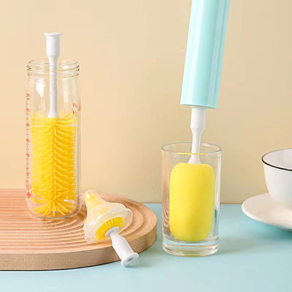 3 in 1 Electric Detachable Silicone Cup Cleaning Brush Set