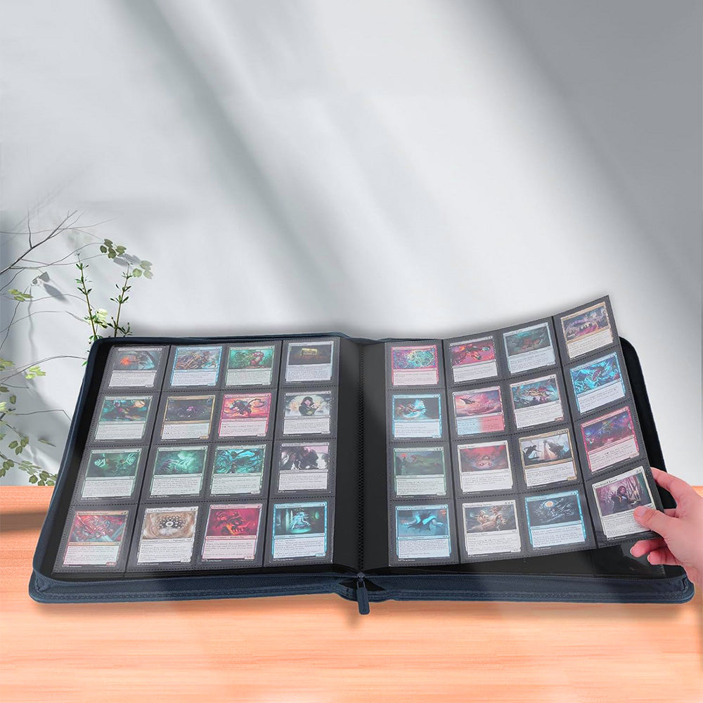 16 Pocket Card Binder 1024 Capacity PVC Free Hard Shell Waterproof Zipper
