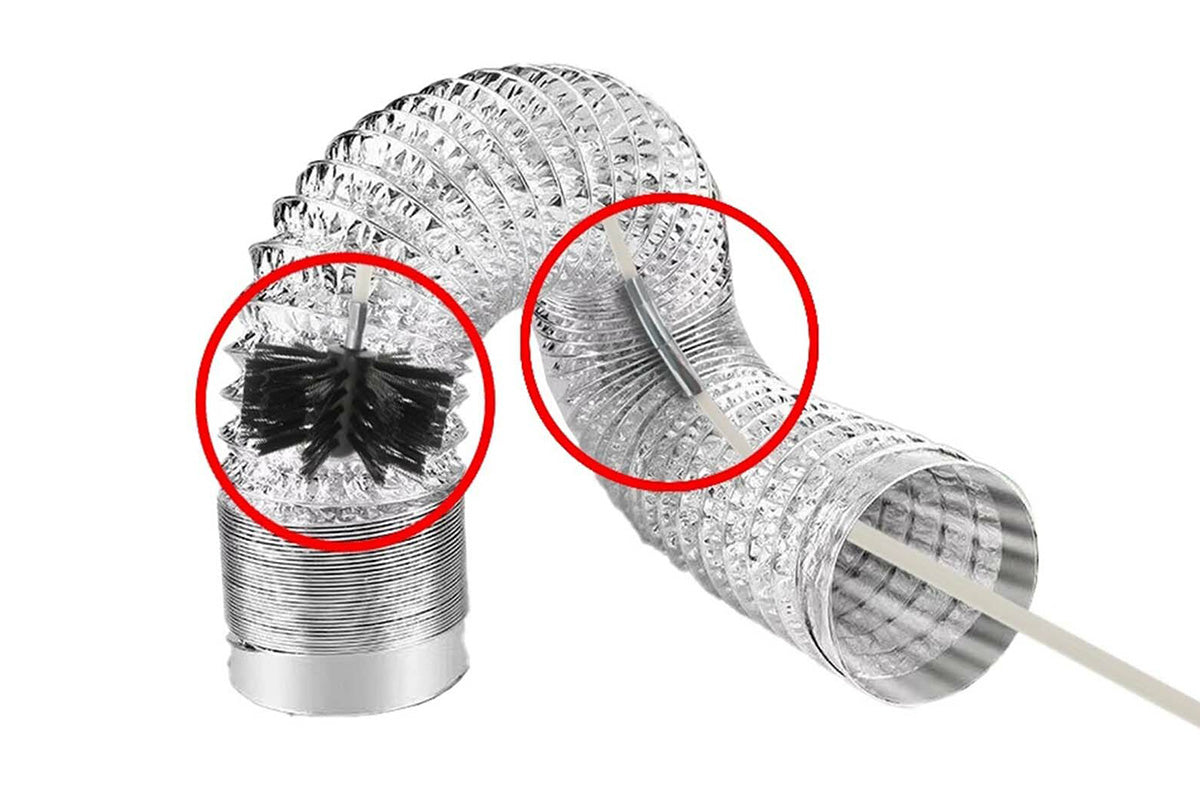 Chimney Cleaning Brush Kit for Fireplace and Flue with Extendable Rods
