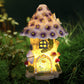 2Pcs Outdoor Garden Mushroom House Solar Light Decoration