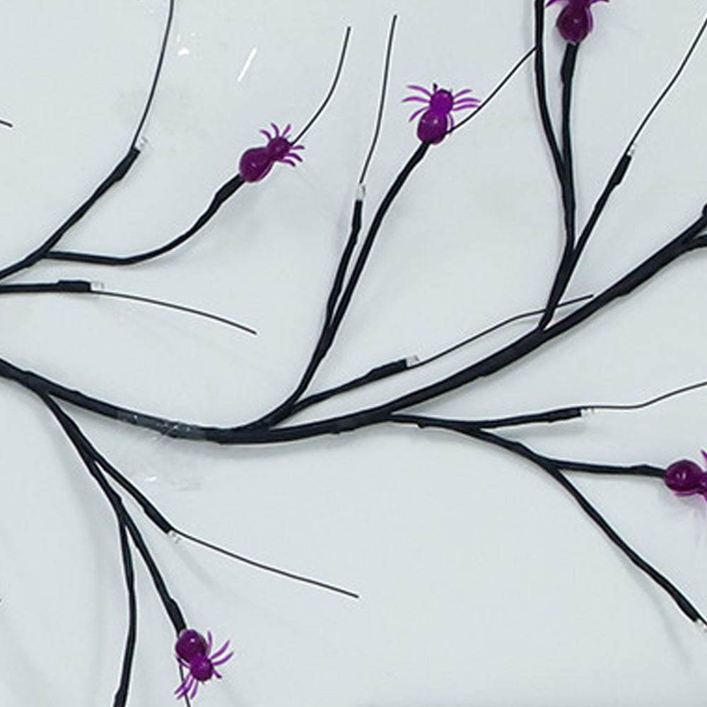Halloween Willow Vine Twig Decoration Lights-Spider Branch Light
