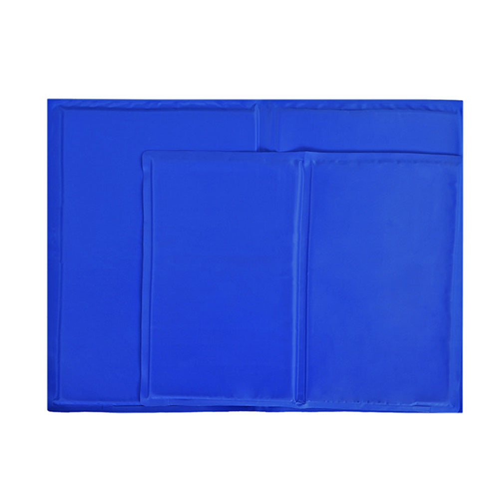 Blue Polyester Gel Cooling Sleeping Mat for Dogs Cats in 6 Sizes