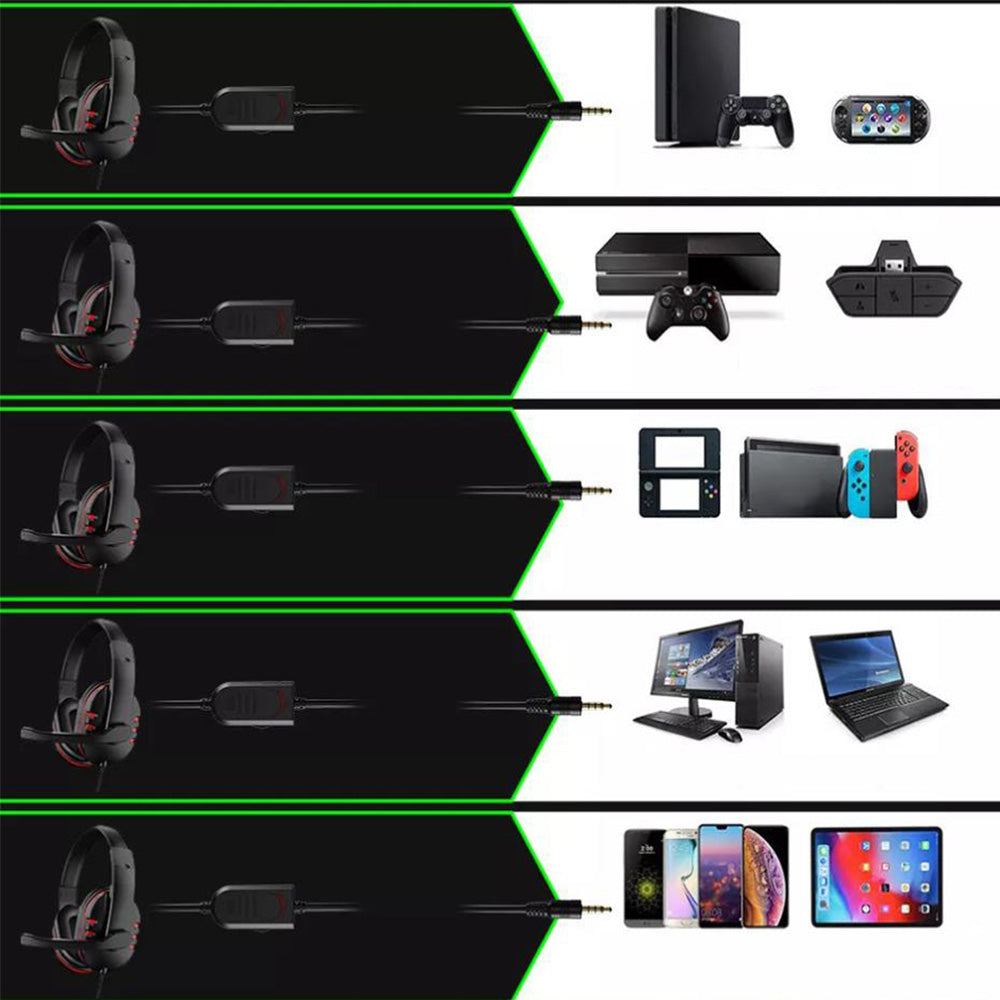 Gaming Headset Headphone with Microphone Volume Wired for PS4 PS5 XBOX ONE