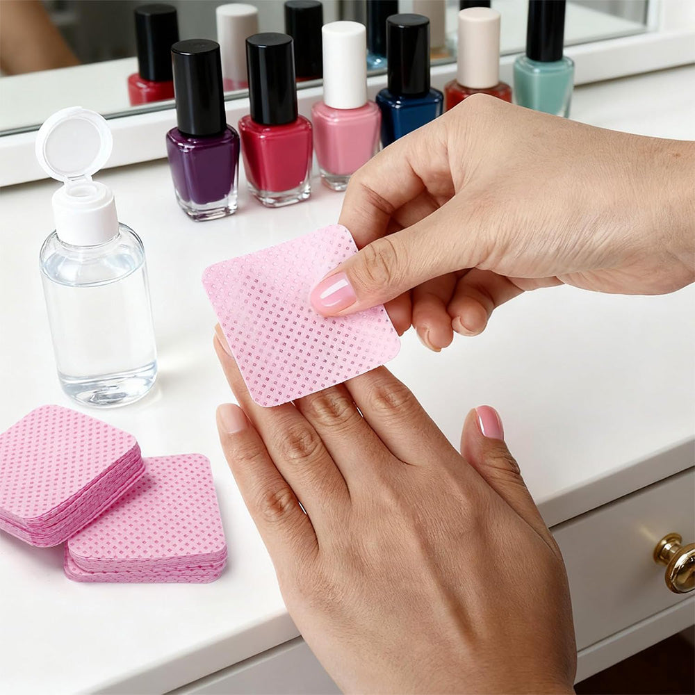 800PCS Lint-Free Nail Wipes Non-Woven Pads for Nail Art & Gel Removal