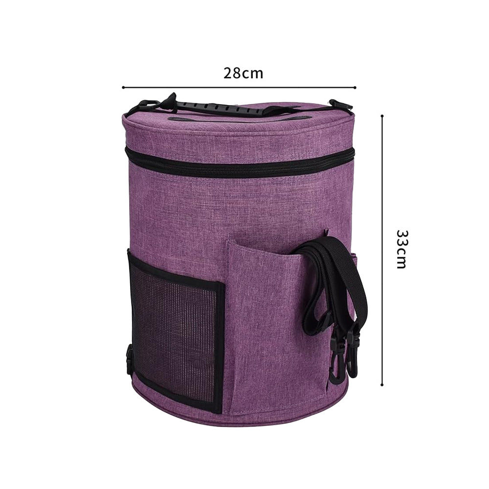 Portable Knitting Crochet Storage Bag with Shoulder Strap